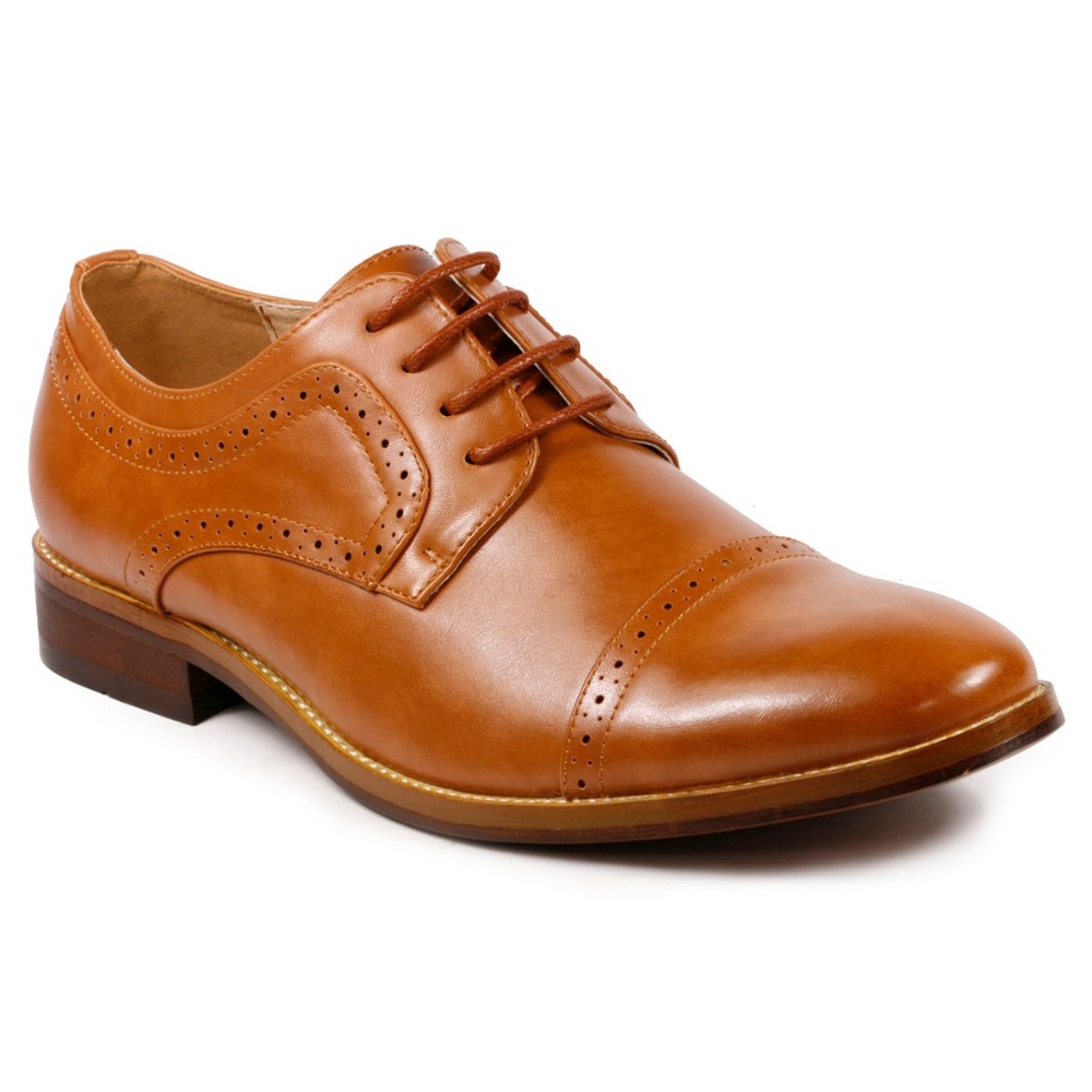 Metrocharm MC601 Tan Men's Lace Up Oxford Shoe